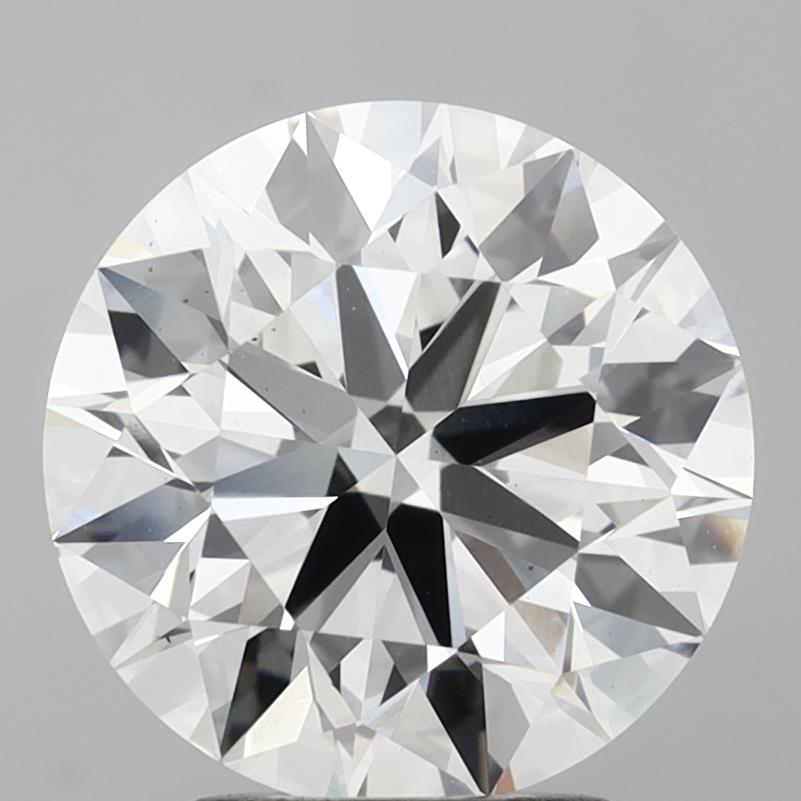 3.08 carat round F VS2 IGI certified lab grown diamond