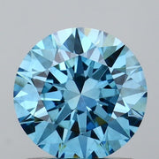 1.07 carat round Fancy Vivid Blue VVS2 IGI certified lab grown diamond