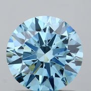 1.09 carat round Fancy Intense Blue VVS2 IGI certified lab grown diamond