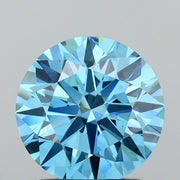 1.50 carat round Fancy Vivid Blue VVS2 IGI certified lab grown diamond