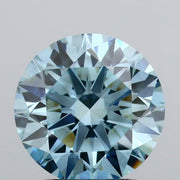2.04 carat round Fancy Vivid Blue VVS2 IGI certified lab grown diamond