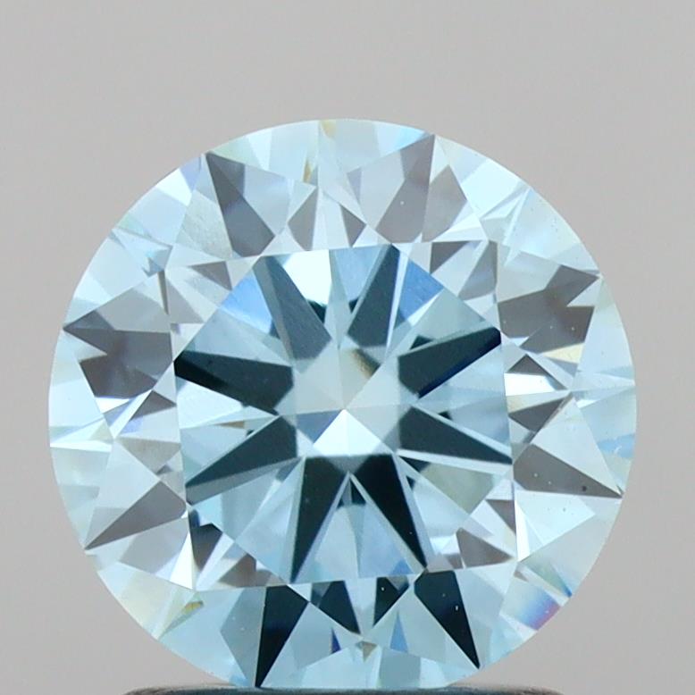 1.51 carat round Fancy Vivid Blue VVS2 IGI certified lab grown diamond