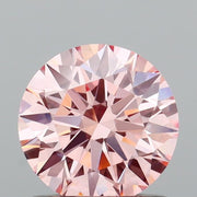 0.90 carat round Fancy Vivid Pink VVS2 IGI certified lab grown diamond