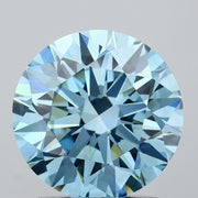 1.51 carat round Fancy Intense Blue VS1 IGI certified lab grown diamond