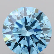 1.25 carat round Fancy Vivid Blue VS2 IGI certified lab grown diamond