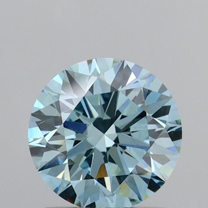 1.01 carat round Fancy Vivid Blue SI1 IGI certified lab grown diamond