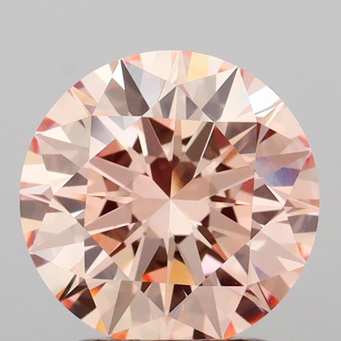 2.06 carat round Fancy Intense Pink VVS2 IGI certified lab grown diamond