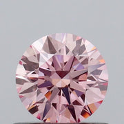 0.61 carat round Fancy Intense Pink VVS2 IGI certified lab grown diamond