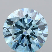 1.54 carat round Fancy Vivid Blue VS1 IGI certified lab grown diamond