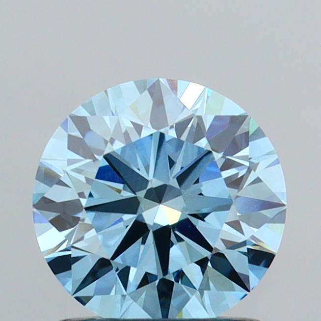 1.11 carat round Fancy Vivid Blue VVS2 IGI certified lab grown diamond