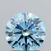 1.11 carat round Fancy Vivid Blue VVS2 IGI certified lab grown diamond
