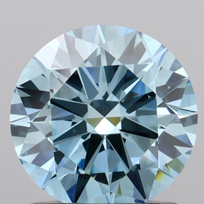 1.02 carat round Fancy Vivid Blue VS2 IGI certified lab grown diamond