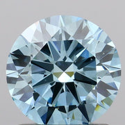 1.02 carat round Fancy Vivid Blue VS2 IGI certified lab grown diamond