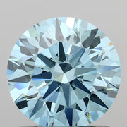 1.08 carat round Fancy Vivid Blue VVS2 IGI certified lab grown diamond