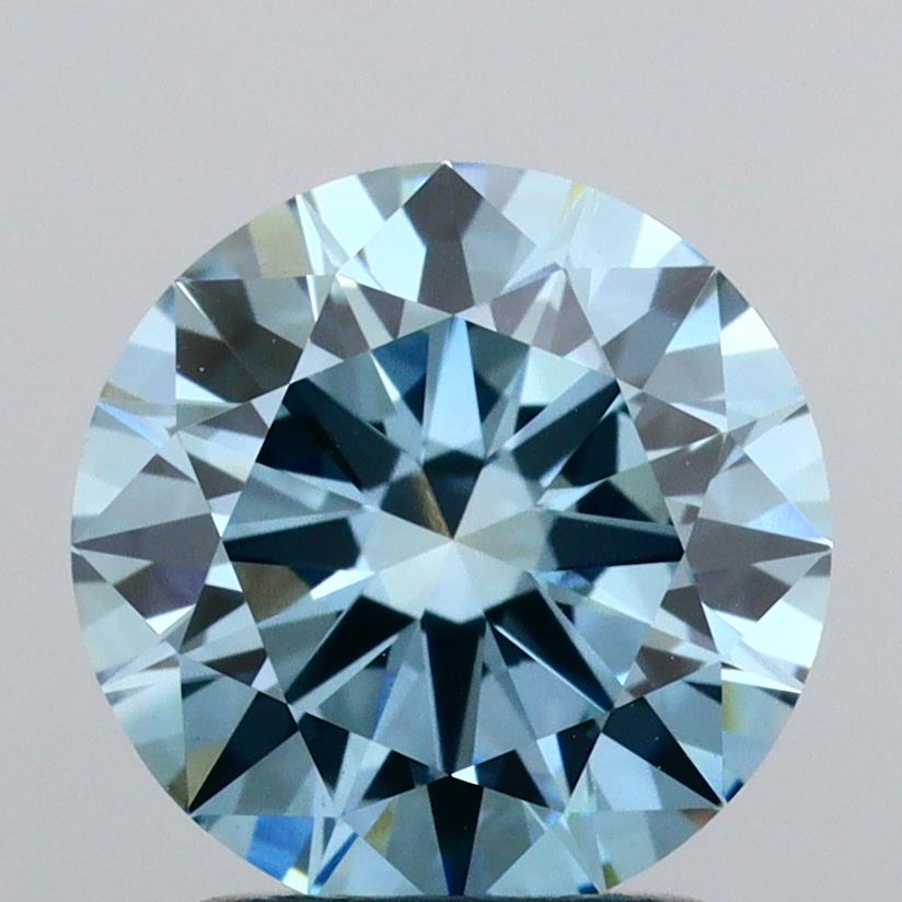1.80 carat round Fancy Vivid Blue VVS2 IGI certified lab grown diamond