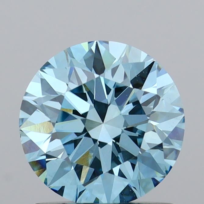 1.02 carat round Fancy Vivid Blue VS1 IGI certified lab grown diamond
