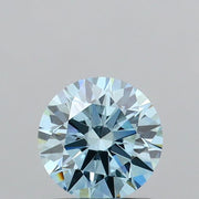 1.09 carat round Fancy Vivid Blue VVS2 IGI certified lab grown diamond