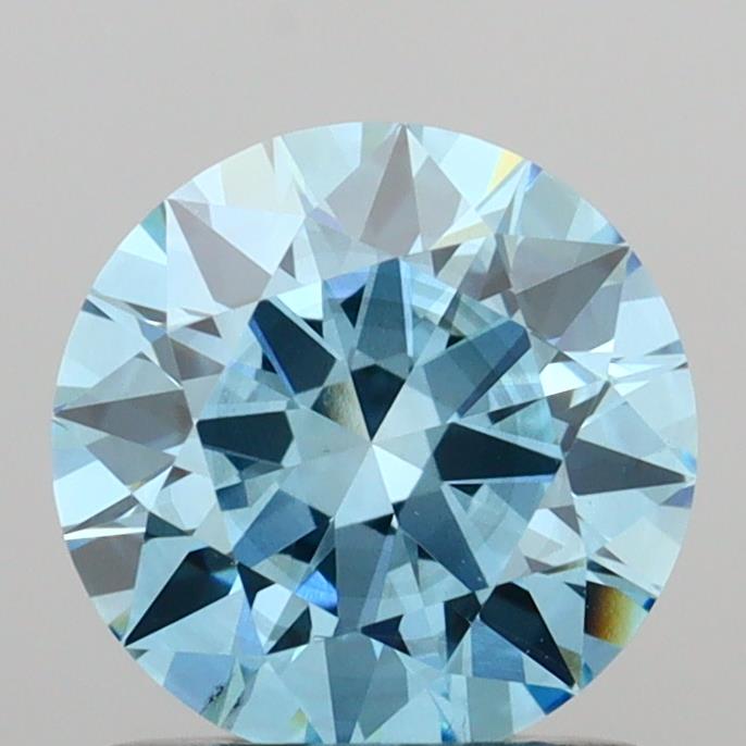 1.03 carat round Fancy Vivid Blue SI1 IGI certified lab grown diamond