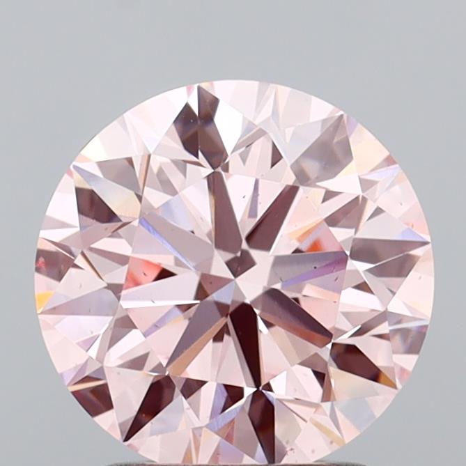 2.00 carat round Fancy Intense Pink VS2 IGI certified lab grown diamond