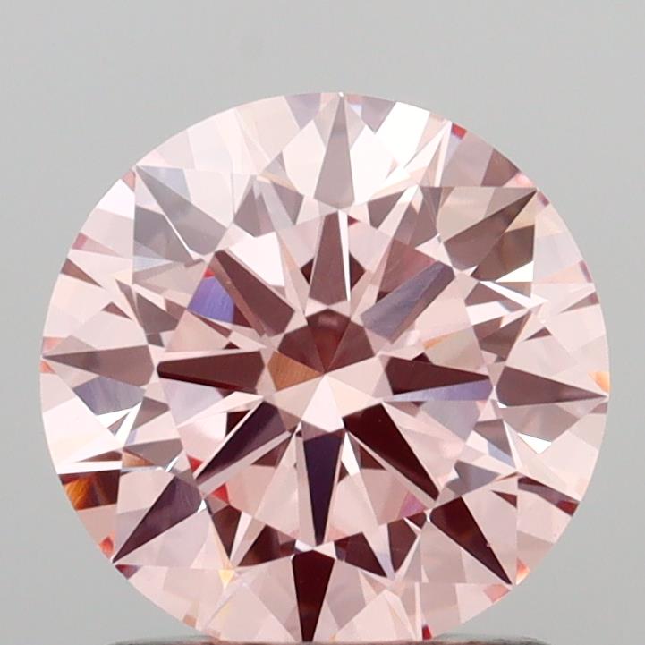 1.25 carat round Fancy Intense Pink VVS2 IGI certified lab grown diamond