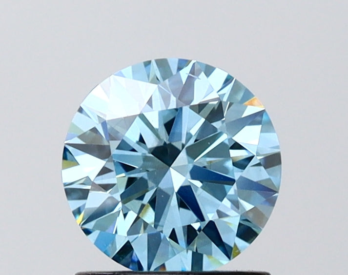 1.08 carat round Fancy Vivid Blue VS1 IGI certified lab grown diamond