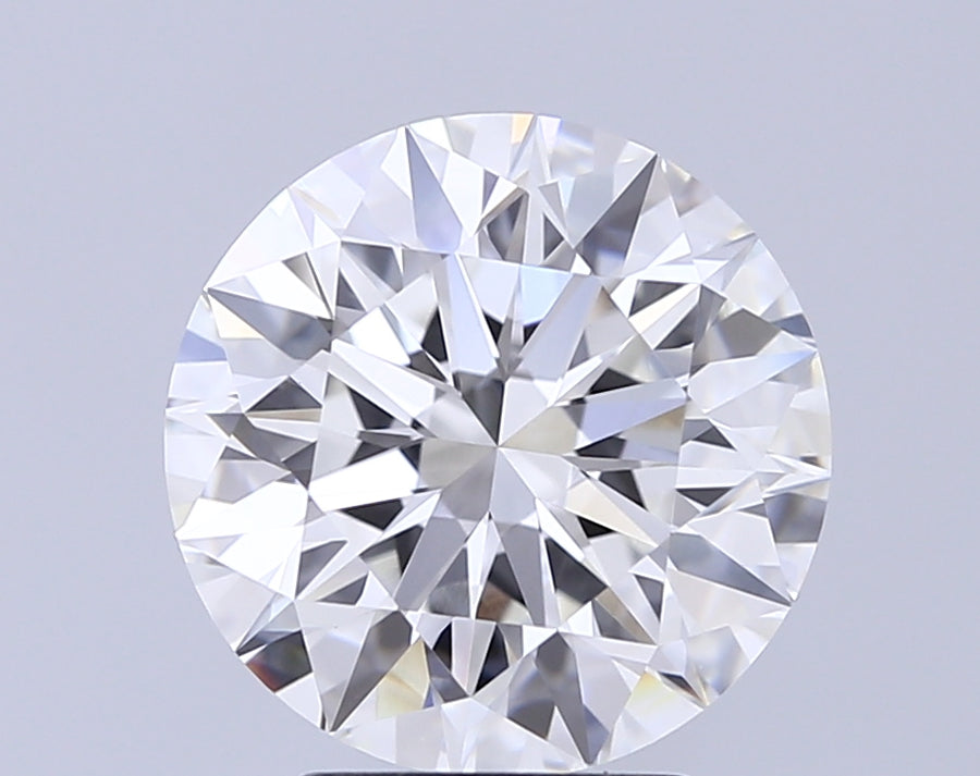 4.08 carat round F VVS2 IGI certified lab grown diamond